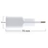 COD - Samsung EU Plug 2 Ports Adapter Wall USB 2A Output Charger Mobile Phone Head Charger Kepala Casan Smartphone Handphone Tablet MP3 Traveling Berpergian Pengisi Daya 2 Colokan Listrik Adaptor Power Adapter Gadget Elektronik s7207 - White