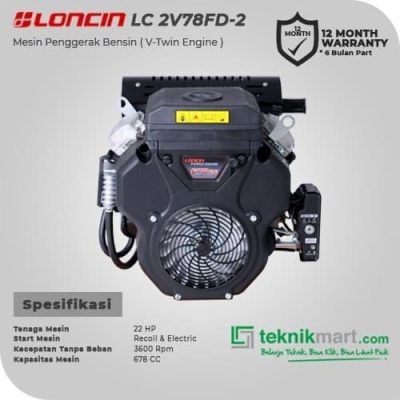 6a5ef39de8056e3beee9b9d79f48fa1b70120e6c396b8bc92c195.jpg Loncin LC2V78FD-2 Twin Engine 22 Mesin Penggerak Bensin