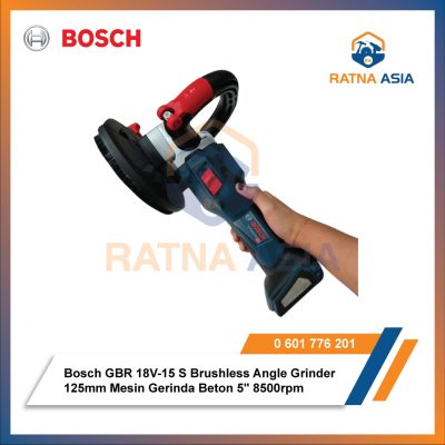 6a5ef51e7b854e410f778561d069df73ad0d000e1424eed8f67b0.jpg Bosch GBR 18V-15 S Angle Grinder 125mm Mesin Gerinda Beton 5" Cordless 18V Professional Unit Only