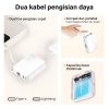 Cloema 10000mAh 20000mAh Fast Charging Power Bank Dibangun dalam 2 Kabel Lightning / Type C Dengan Tampilan Digital Pintar Kapasitas Besar Lapangan Mini
