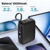 Cloema 10000mAh 20000mAh Fast Charging Power Bank Dibangun dalam 2 Kabel Lightning / Type C Dengan Tampilan Digital Pintar Kapasitas Besar Lapangan Mini